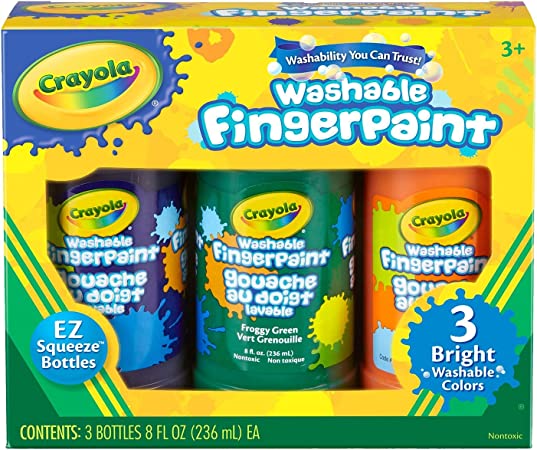 Crayola Washable Finger Paint, Multi-Colour, 8 Oz, Cy55-1311
