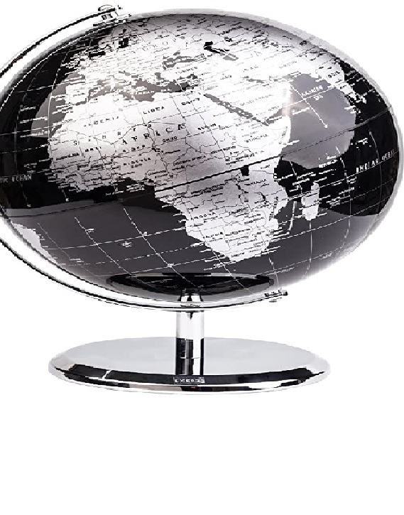 World Globe With A Metal Base